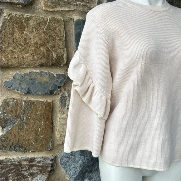 Tory Burch Ashley Ruffled Bell Sleeves Pullover Sweater size small - Picture 5 of 10